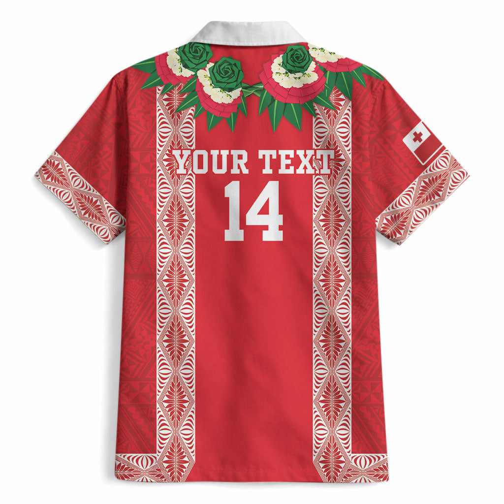 Mate Ma'a Tonga Rugby Custom Hawaiian Shirt Tongan Kahoa Lei Ngatu Pattern Red LT14 - Polynesian Pride