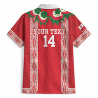 Mate Ma'a Tonga Rugby Custom Hawaiian Shirt Tongan Kahoa Lei Ngatu Pattern Red LT14 - Polynesian Pride