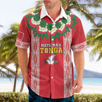 Mate Ma'a Tonga Rugby Custom Hawaiian Shirt Tongan Kahoa Lei Ngatu Pattern Red LT14 - Polynesian Pride