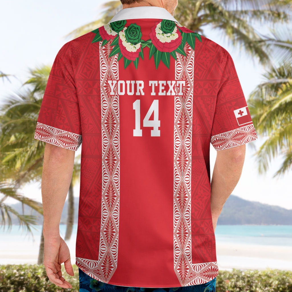 Mate Ma'a Tonga Rugby Custom Hawaiian Shirt Tongan Kahoa Lei Ngatu Pattern Red LT14 - Polynesian Pride