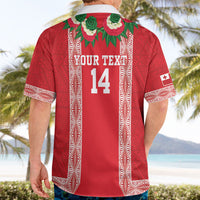 Mate Ma'a Tonga Rugby Custom Hawaiian Shirt Tongan Kahoa Lei Ngatu Pattern Red LT14 - Polynesian Pride