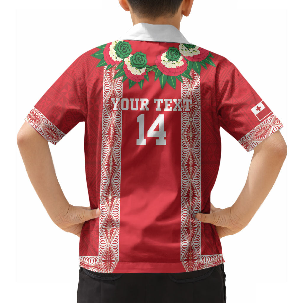 Mate Ma'a Tonga Rugby Custom Hawaiian Shirt Tongan Kahoa Lei Ngatu Pattern Red LT14 - Polynesian Pride