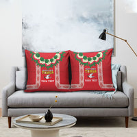 Mate Ma'a Tonga Rugby Custom Pillow Cover Tongan Kahoa Lei Ngatu Pattern Red LT14 - Polynesian Pride