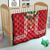 Mate Ma'a Tonga Rugby Custom Quilt Tongan Kahoa Lei Ngatu Pattern Red LT14 - Polynesian Pride
