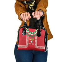 Mate Ma'a Tonga Rugby Custom Shoulder Handbag Tongan Kahoa Lei Ngatu Pattern Red LT14 One Size Red - Polynesian Pride