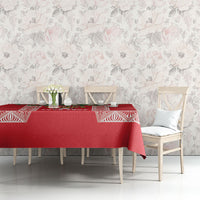 Mate Ma'a Tonga Rugby Custom Tablecloth Tongan Kahoa Lei Ngatu Pattern Red LT14 - Polynesian Pride