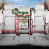 Mate Ma'a Tonga Rugby Custom Back Car Seat Cover Tongan Kahoa Lei Ngatu Pattern White LT14 One Size White - Polynesian Pride