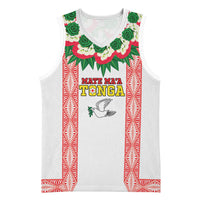 Mate Ma'a Tonga Rugby Custom Basketball Jersey Tongan Kahoa Lei Ngatu Pattern White LT14 Unisex White - Polynesian Pride