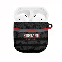 Fiji Naitasiri Rugby AirPods Case Go Highland Warriors LT14 Black - Polynesian Pride