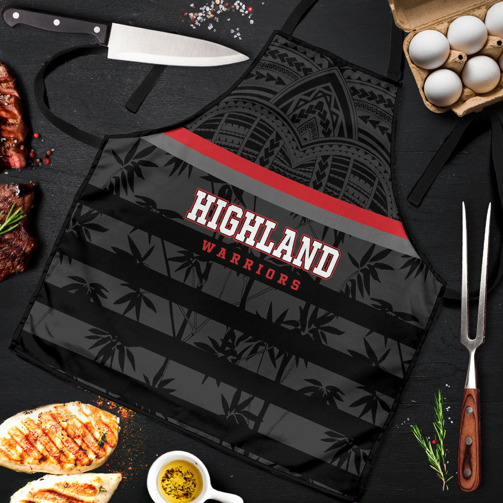 Fiji Naitasiri Rugby Apron Go Highland Warriors LT14 Black - Polynesian Pride
