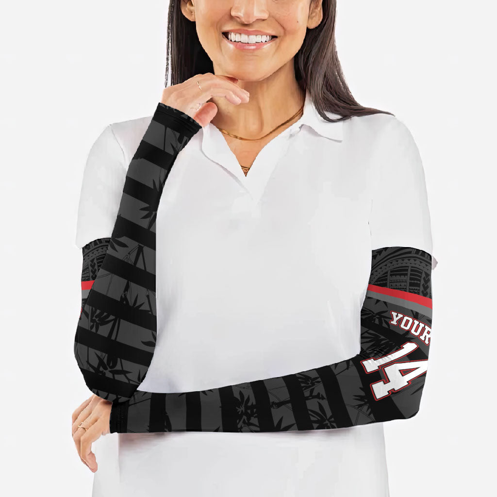 Fiji Naitasiri Rugby Custom Arm Sleeves Go Highland Warriors LT14 - Polynesian Pride