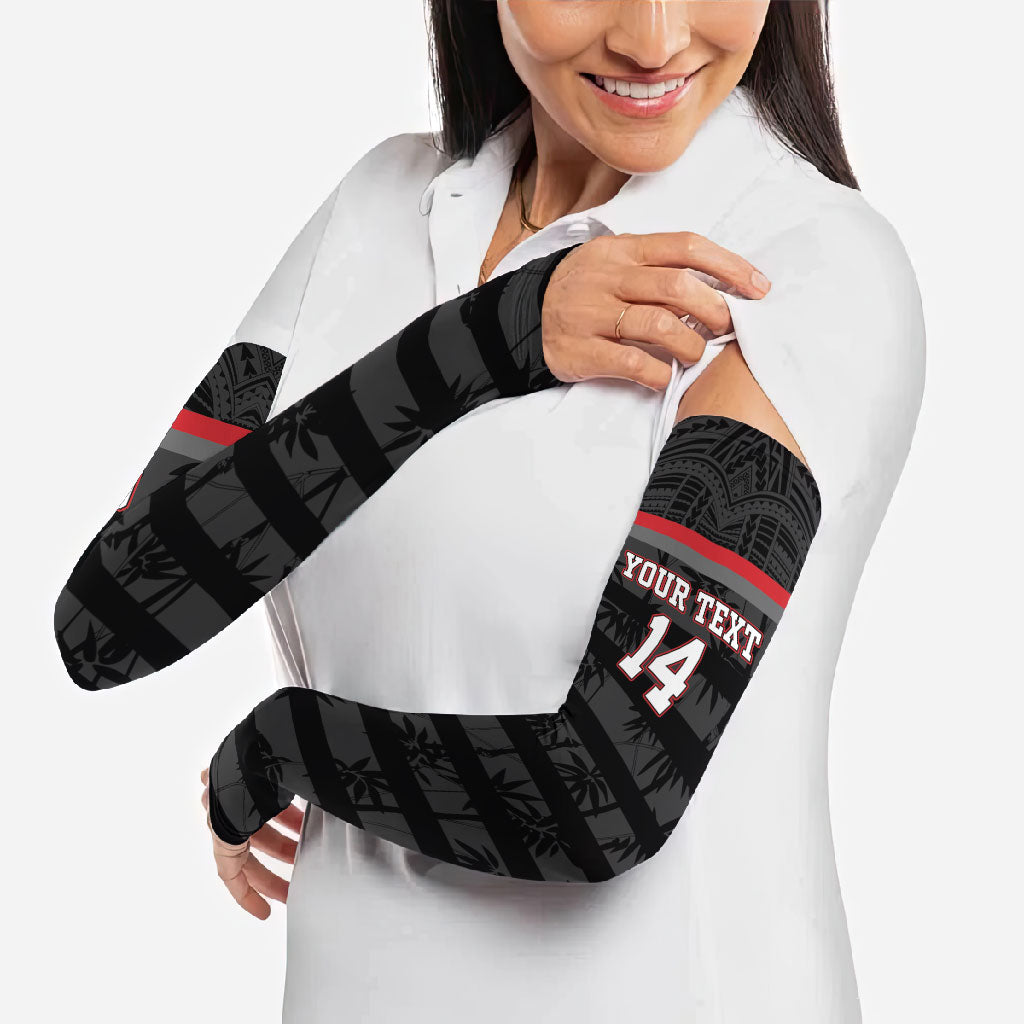 Fiji Naitasiri Rugby Custom Arm Sleeves Go Highland Warriors LT14 - Polynesian Pride
