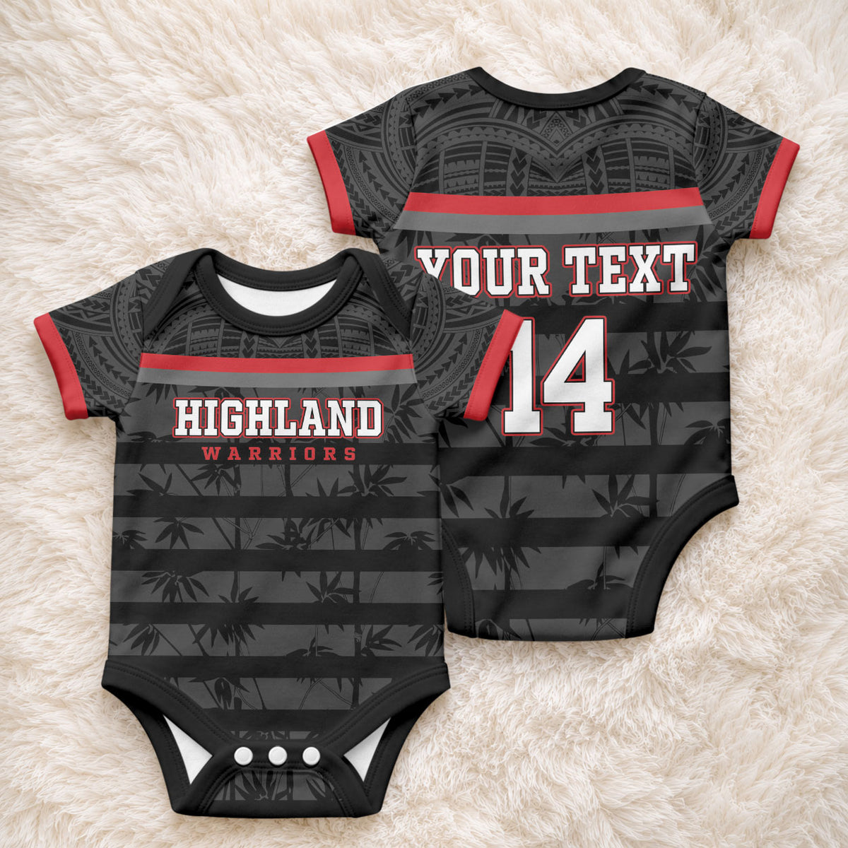 Fiji Naitasiri Rugby Custom Baby Onesie Go Highland Warriors LT14 - Polynesian Pride