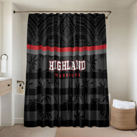 Fiji Naitasiri Rugby Bathroom Set Go Highland Warriors LT14 Shower Curtain Only Black - Polynesian Pride