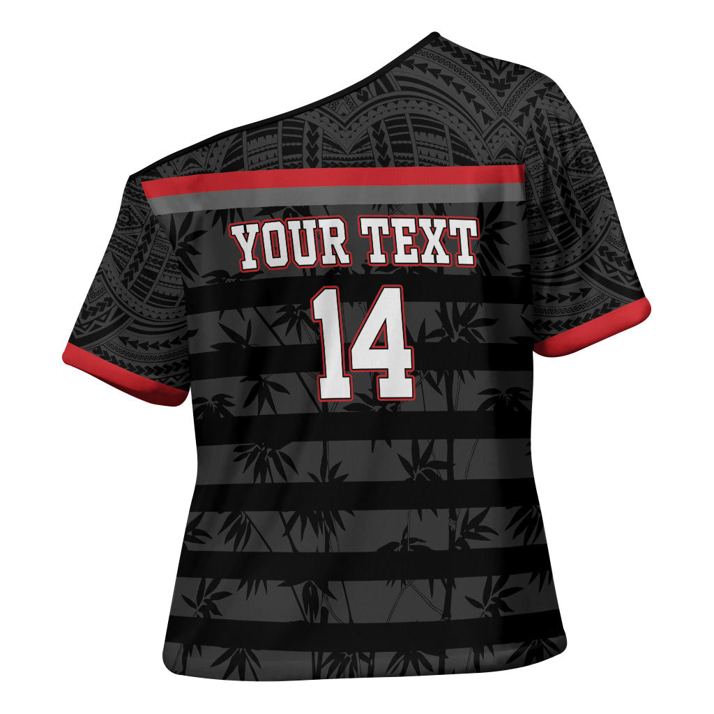 Fiji Naitasiri Rugby Custom Cross Shoulder Shirt Go Highland Warriors LT14 - Polynesian Pride