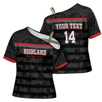 Fiji Naitasiri Rugby Custom Cross Shoulder Shirt Go Highland Warriors LT14 - Polynesian Pride