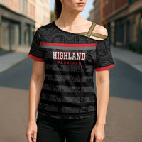 Fiji Naitasiri Rugby Custom Cross Shoulder Shirt Go Highland Warriors LT14 - Polynesian Pride
