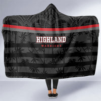 Fiji Naitasiri Rugby Hooded Blanket Go Highland Warriors LT14 One Size Black - Polynesian Pride