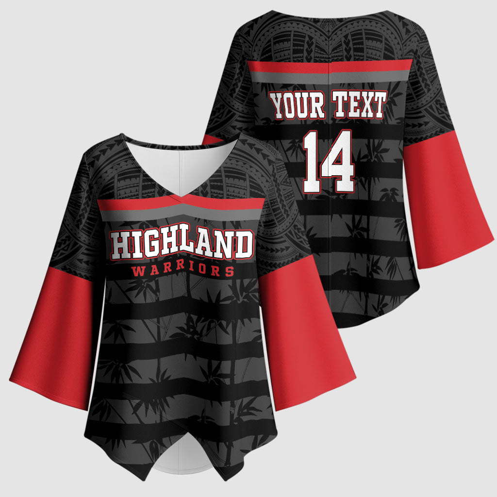Fiji Naitasiri Rugby Custom Kimono Sleeve Blouse Go Highland Warriors LT14 - Polynesian Pride