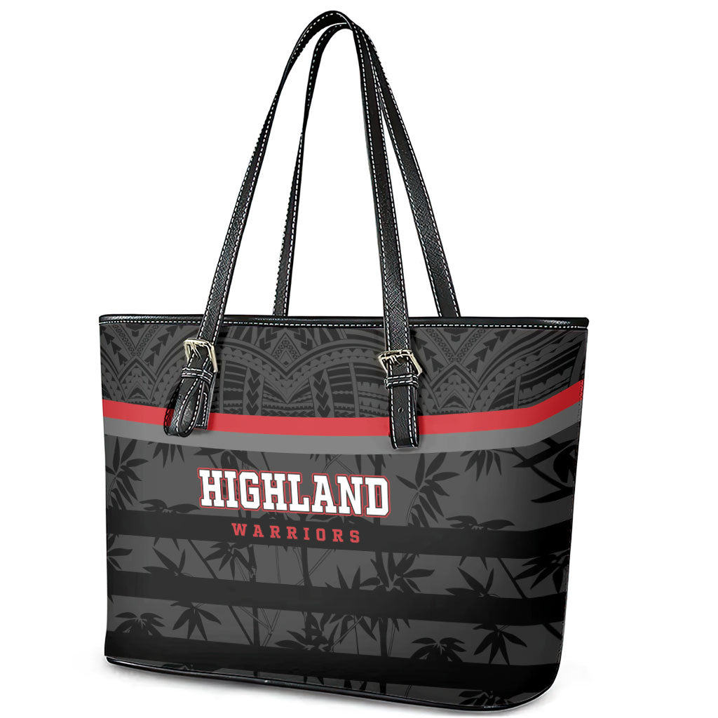 Fiji Naitasiri Rugby Leather Tote Bag Go Highland Warriors LT14 - Polynesian Pride