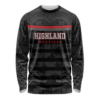 Fiji Naitasiri Rugby Custom Long Sleeve Shirt Go Highland Warriors LT14 Unisex Black - Polynesian Pride