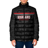 Fiji Naitasiri Rugby Custom Padded Jacket Go Highland Warriors LT14 Men Black - Polynesian Pride