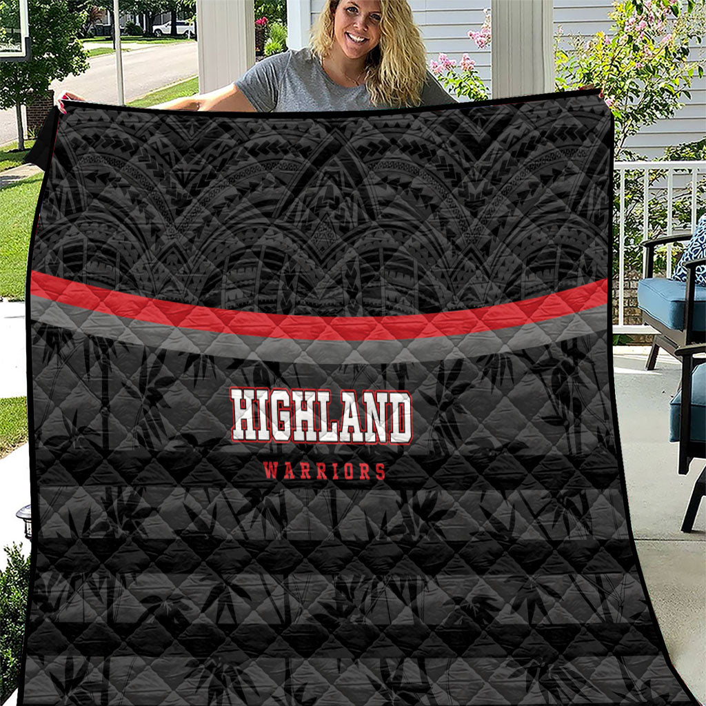 Fiji Naitasiri Rugby Quilt Go Highland Warriors LT14 Black - Polynesian Pride