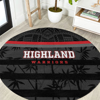 Fiji Naitasiri Rugby Round Carpet Go Highland Warriors LT14 Black - Polynesian Pride