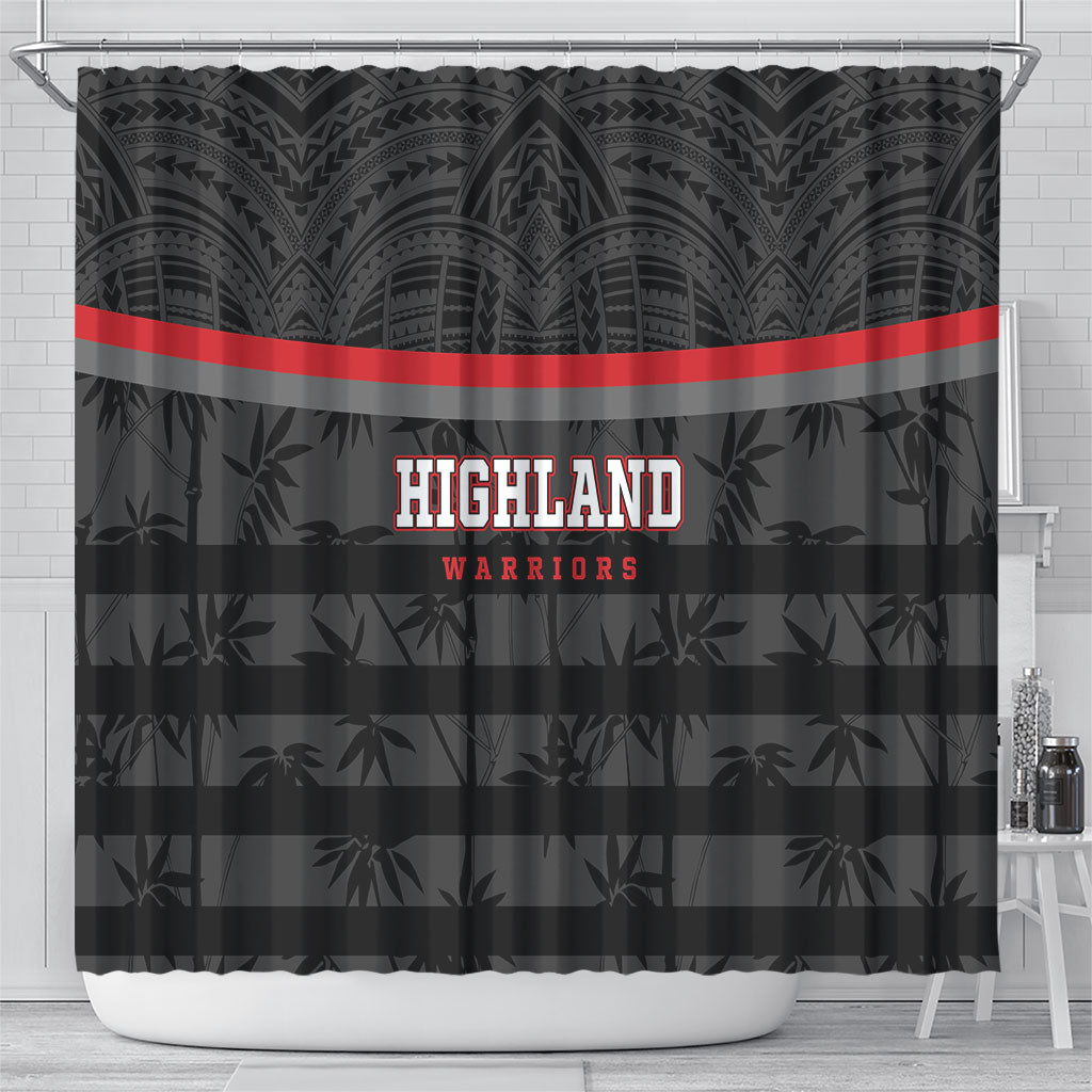 Fiji Naitasiri Rugby Shower Curtain Go Highland Warriors LT14 - Polynesian Pride
