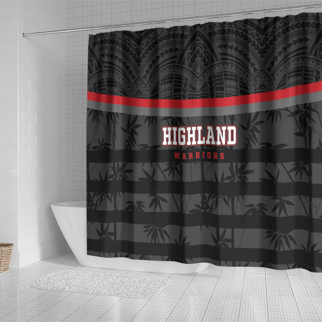 Fiji Naitasiri Rugby Shower Curtain Go Highland Warriors LT14 - Polynesian Pride