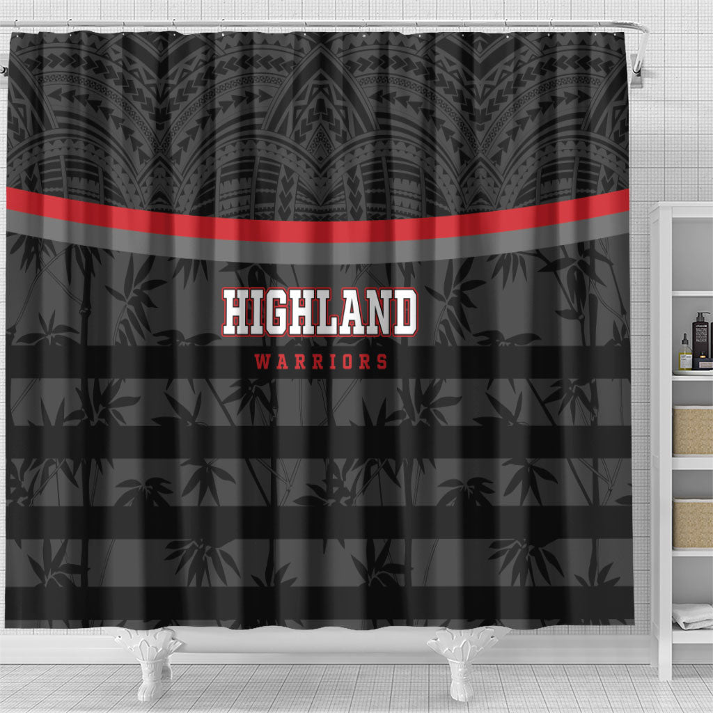 Fiji Naitasiri Rugby Shower Curtain Go Highland Warriors LT14 - Polynesian Pride