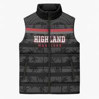 Fiji Naitasiri Rugby Custom Sleeveless Puffer Jacket Go Highland Warriors LT14 Unisex Black - Polynesian Pride