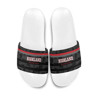 Fiji Naitasiri Rugby Slide Sandals Go Highland Warriors LT14 Black - Polynesian Pride