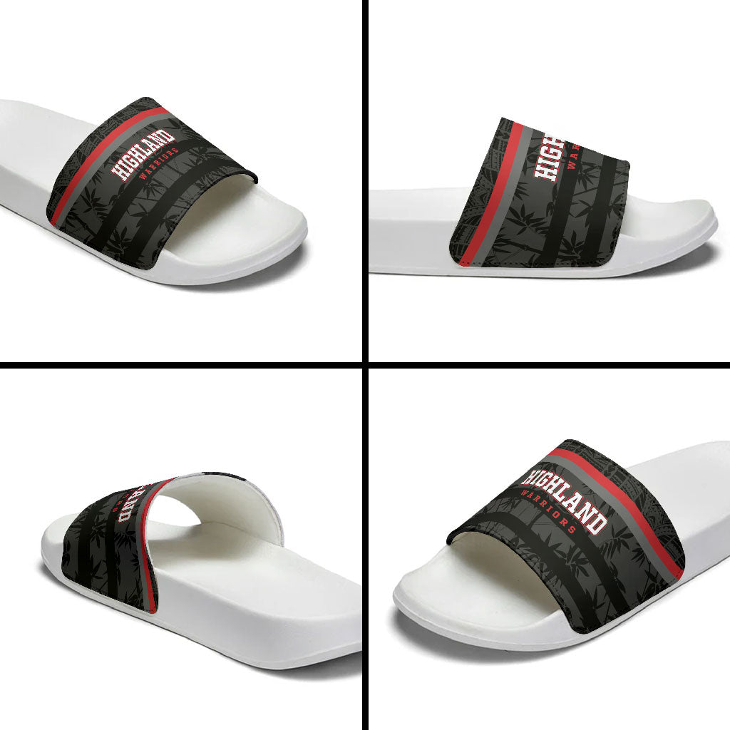 Fiji Naitasiri Rugby Slide Sandals Go Highland Warriors LT14 - Polynesian Pride