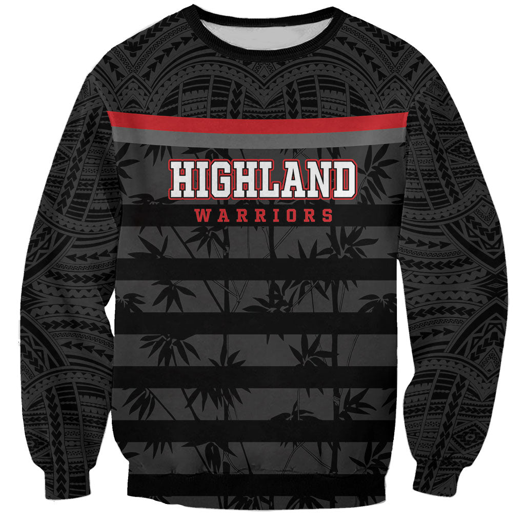 Fiji Naitasiri Rugby Custom Sweatshirt Go Highland Warriors LT14 Unisex Black - Polynesian Pride