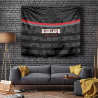 Fiji Naitasiri Rugby Tapestry Go Highland Warriors LT14 Black - Polynesian Pride