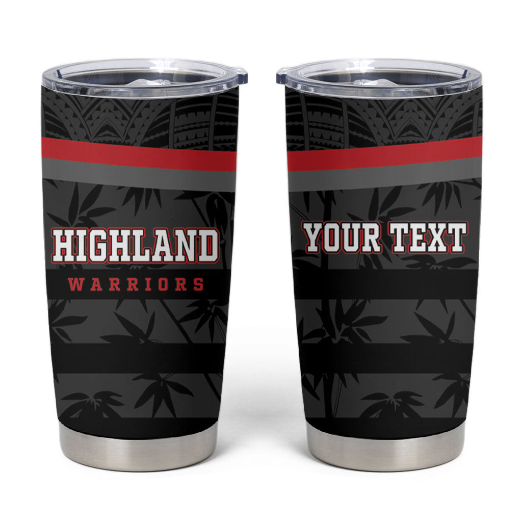 Fiji Naitasiri Rugby Custom Tumbler Cup Go Highland Warriors LT14 Black - Polynesian Pride