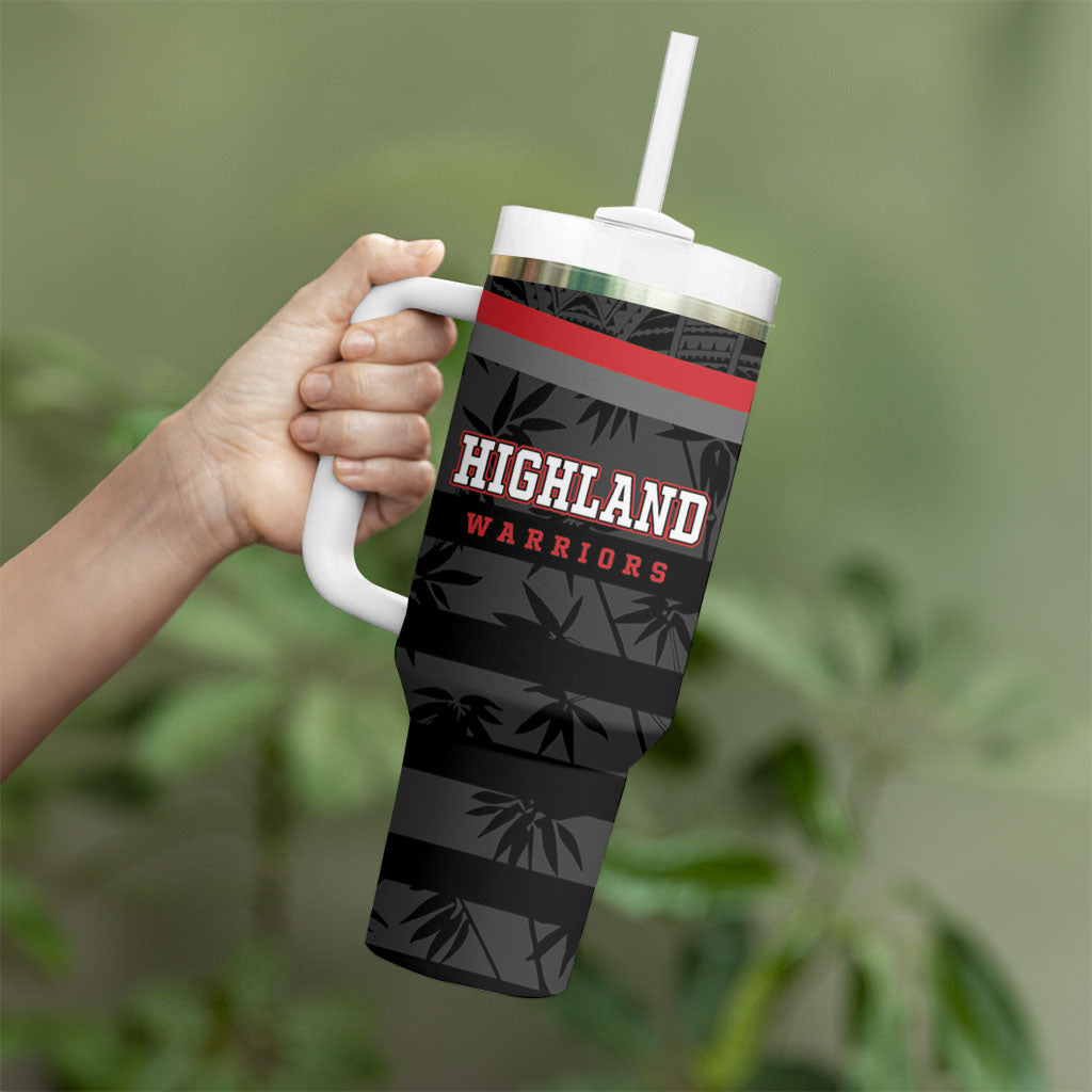 Fiji Naitasiri Rugby Custom Tumbler With Handle Go Highland Warriors LT14 - Polynesian Pride