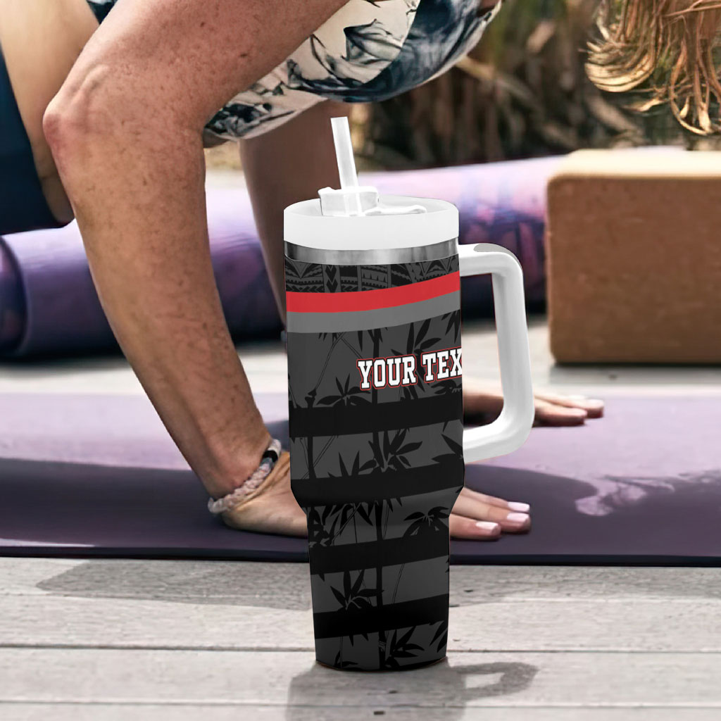 Fiji Naitasiri Rugby Custom Tumbler With Handle Go Highland Warriors LT14 - Polynesian Pride