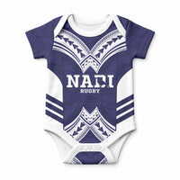 Fiji Nadi Rugby Custom Baby Onesie Kikau O Nadi Ko LT14 Blue - Polynesian Pride