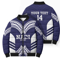 Fiji Nadi Rugby Custom Bomber Puffer Jacket Kikau O Nadi Ko LT14 - Polynesian Pride