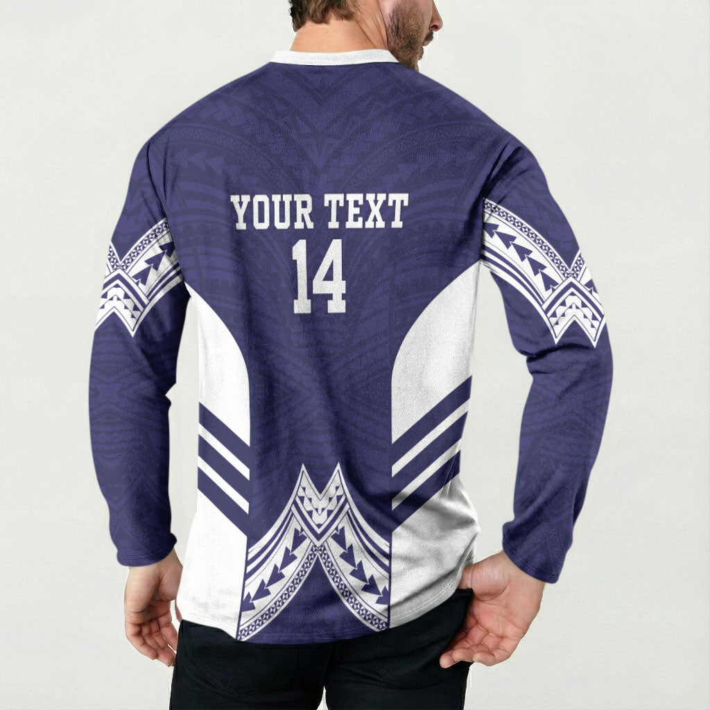 Fiji Nadi Rugby Custom Button Sweatshirt Kikau O Nadi Ko LT14 - Polynesian Pride