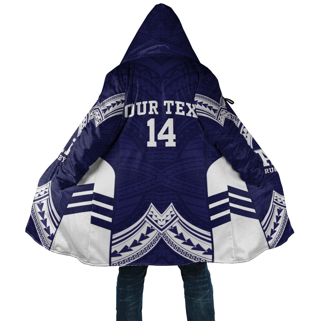 Fiji Nadi Rugby Custom Cloak Kikau O Nadi Ko LT14 Unisex Blue - Polynesian Pride