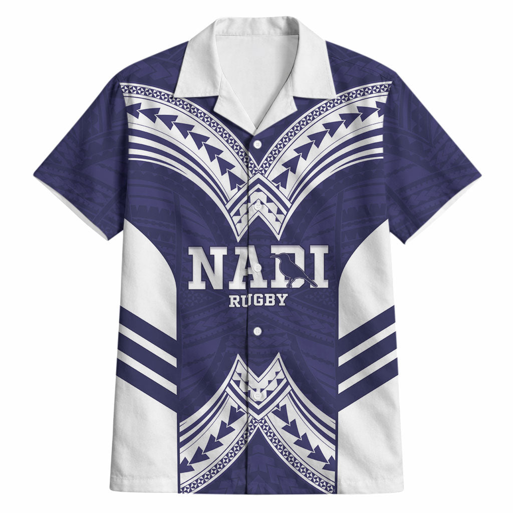 Fiji Nadi Rugby Custom Hawaiian Shirt Kikau O Nadi Ko LT14 Blue - Polynesian Pride