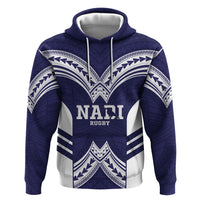 Fiji Nadi Rugby Custom Hoodie Kikau O Nadi Ko LT14 Pullover Hoodie Blue - Polynesian Pride