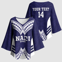 Fiji Nadi Rugby Custom Kimono Sleeve Blouse Kikau O Nadi Ko LT14 - Polynesian Pride