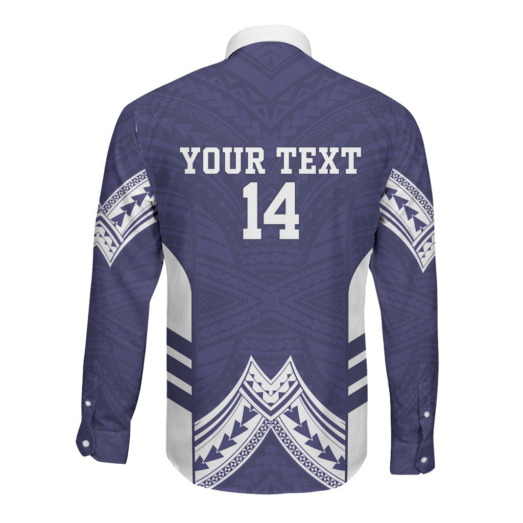 Fiji Nadi Rugby Custom Long Sleeve Button Shirt Kikau O Nadi Ko LT14 - Polynesian Pride