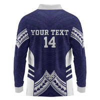 Fiji Nadi Rugby Custom Long Sleeve Polo Shirt Kikau O Nadi Ko LT14 - Polynesian Pride