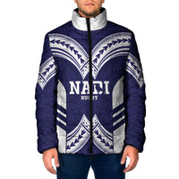 Fiji Nadi Rugby Custom Padded Jacket Kikau O Nadi Ko LT14 Men Blue - Polynesian Pride