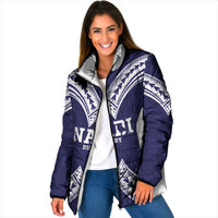 Fiji Nadi Rugby Custom Padded Jacket Kikau O Nadi Ko LT14 Women Blue - Polynesian Pride